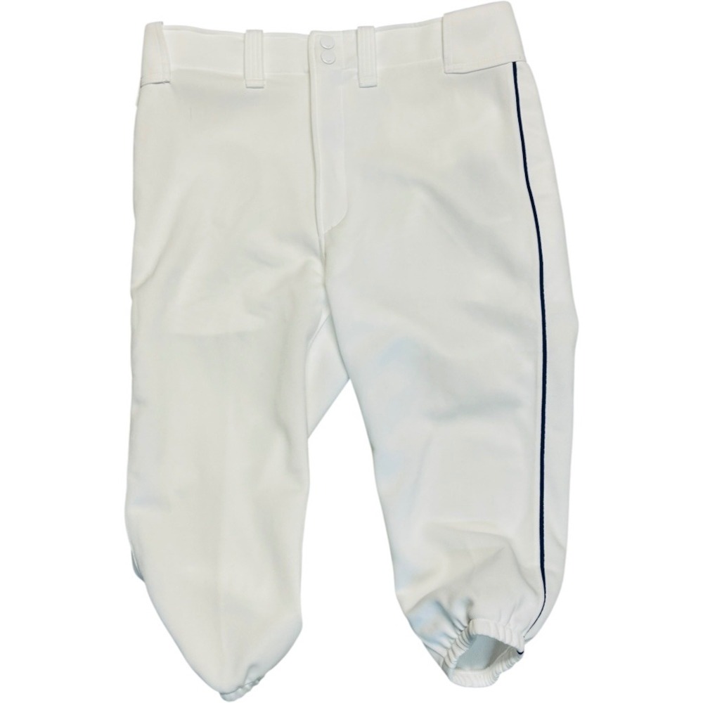 Mizuno Youth XXXL Baseball Short Pant White Navy Piped Padded New 32-34